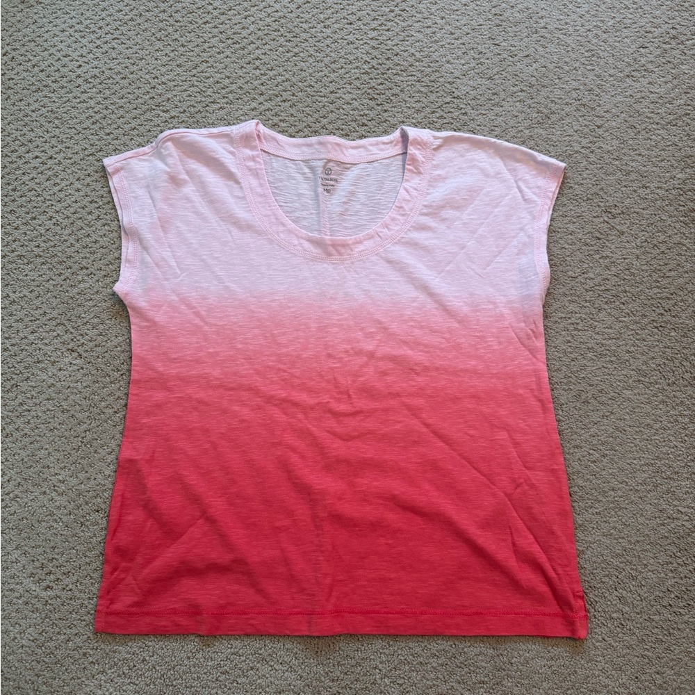 Talbots Pink Cap Sleeve Relaxed Tee